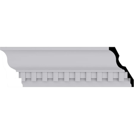 Ekena Millwork 4 5/8"H x 2 7/8"P x 5 1/2"F x 94 1/2"L, (1 3/8" Repeat) Dentil Crown Moulding MLD05X03X05DE